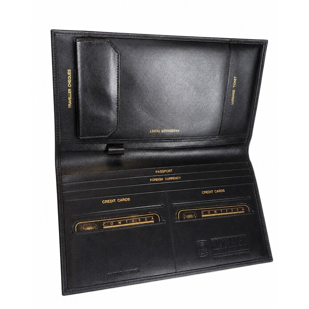 Contessa Da Vinci Leather Travel Wallet Passport Organizer Credit Card Holder